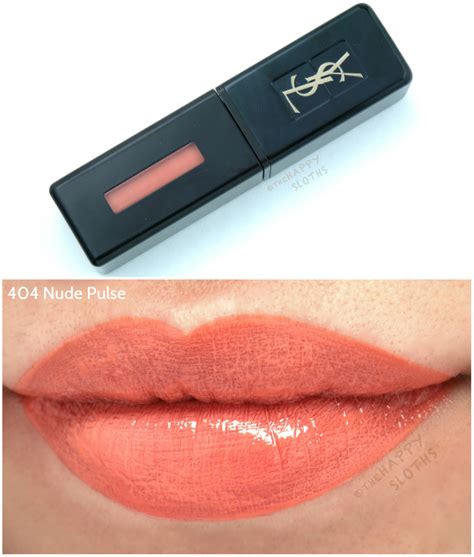 YSL Nude Pulse (404) Vinyl Cream Lip Stain Review & Swatches 